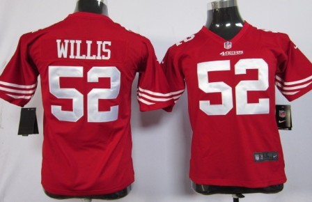 Nike Red youths Game Jersey San Francisco 49ers 52 Michael Crabtree